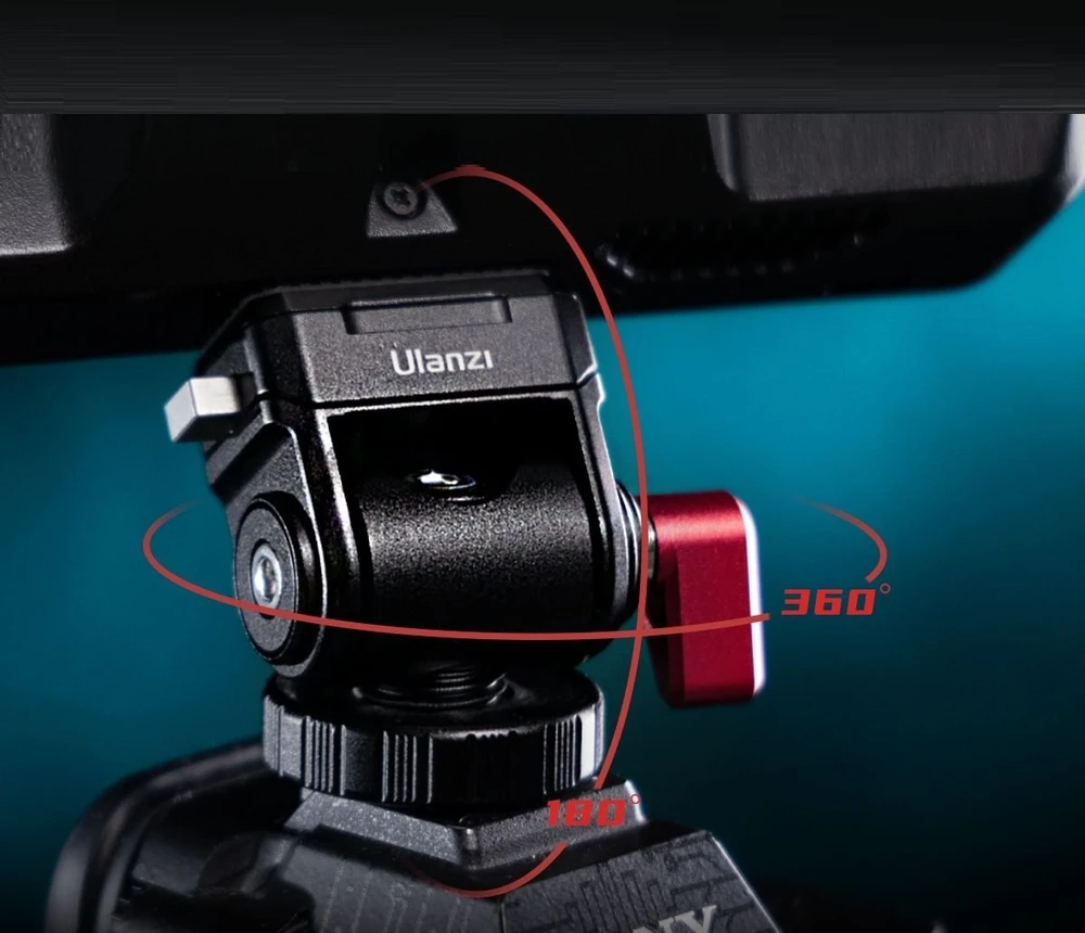 „Ulanzi Professional 3D 360“ monitoriaus galvutė, 1/4 colio sriegis / greitas prijungimas / CO01