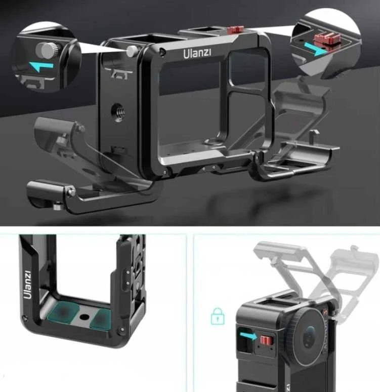 Ramka Obudowa rėmo kalnas Do Dji Osmo Action 3 / Dji Osmo Action 4 / Ulanzi Oa-14