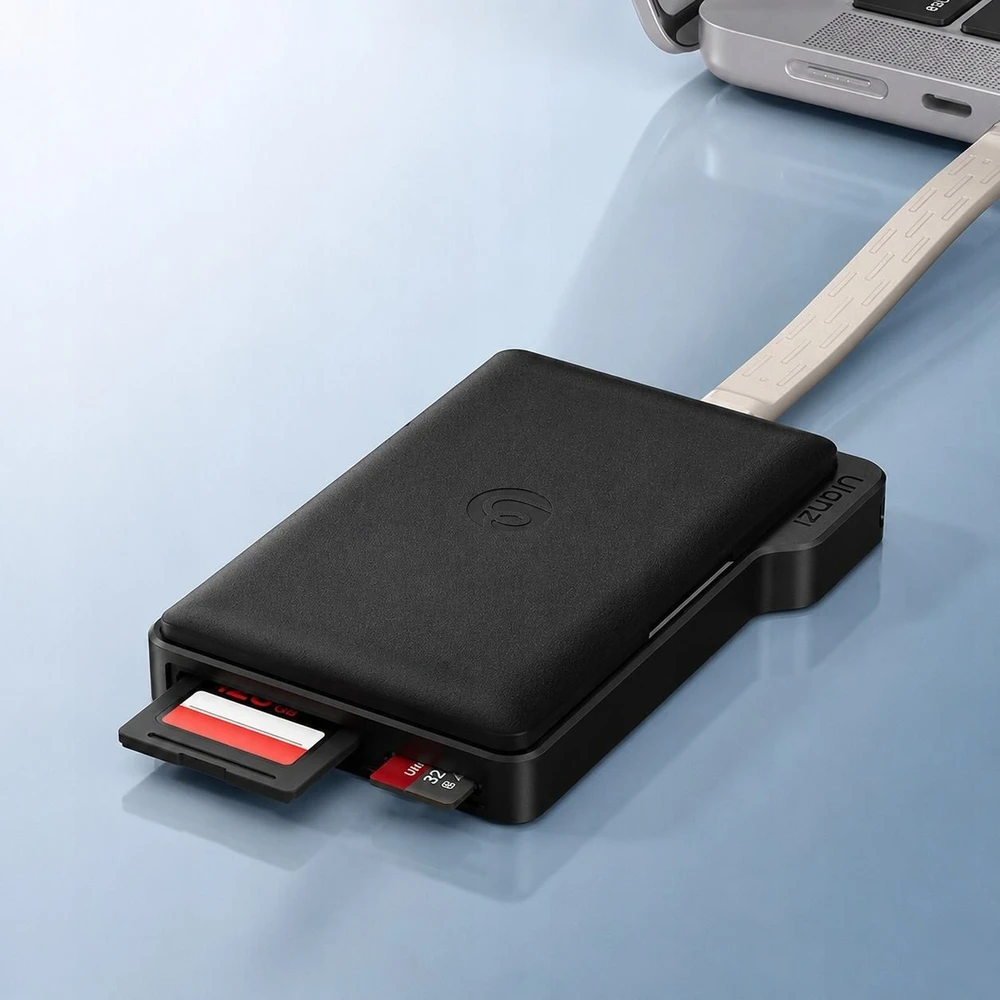 Ulanzi Skaitytuvas Kart Sd Microsd Usb-c 312 Mb/s + Dėklas Na 8 Kart 2w1 Ulanzi / Dc01 / Juodas