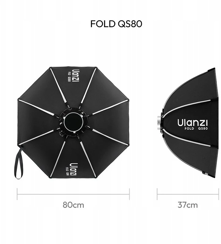 Ulanzi Softbox Aštuonkampis tinklelis 80cm Greito atleidimo Na Bowens Ulanzi / Sulankstomas Qs80