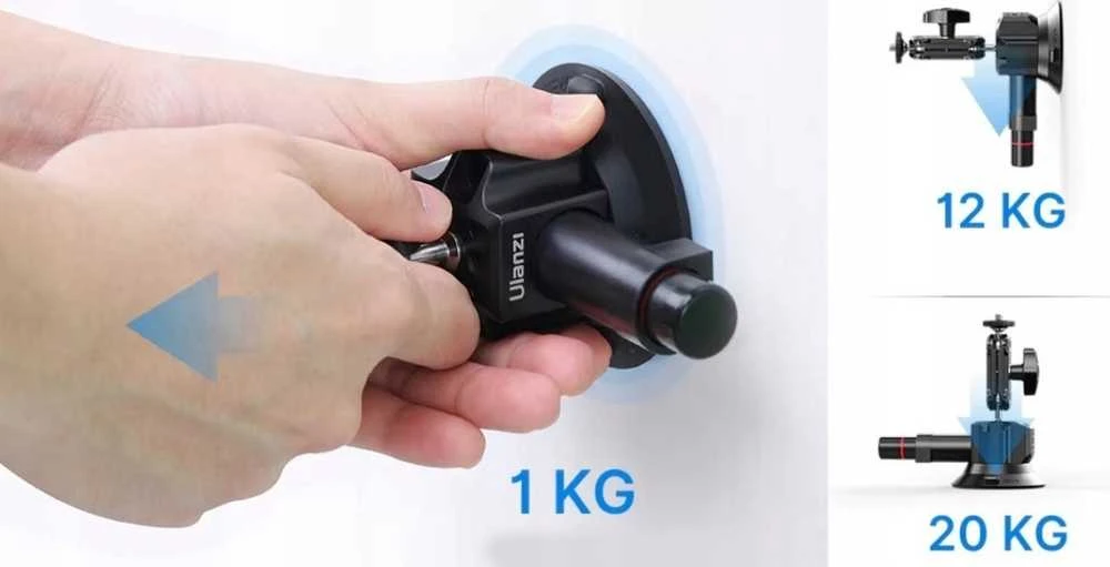 Adapteris - ULANZI SC-01 3" Aliuminio Guma su Magiška Ranka ir Telefono Laikikliu