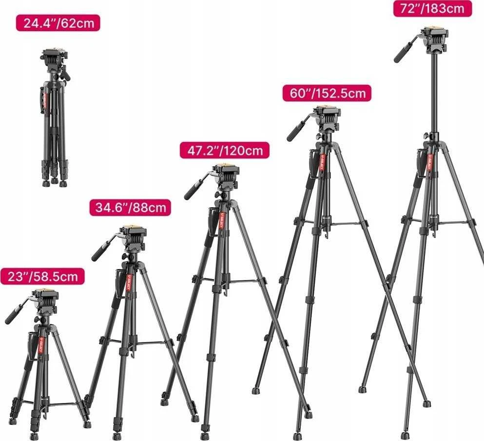 Ulanzi Trikojis Monopod 183 Plokščia skysčio galvutė fotoaparatui / VT-02 Select