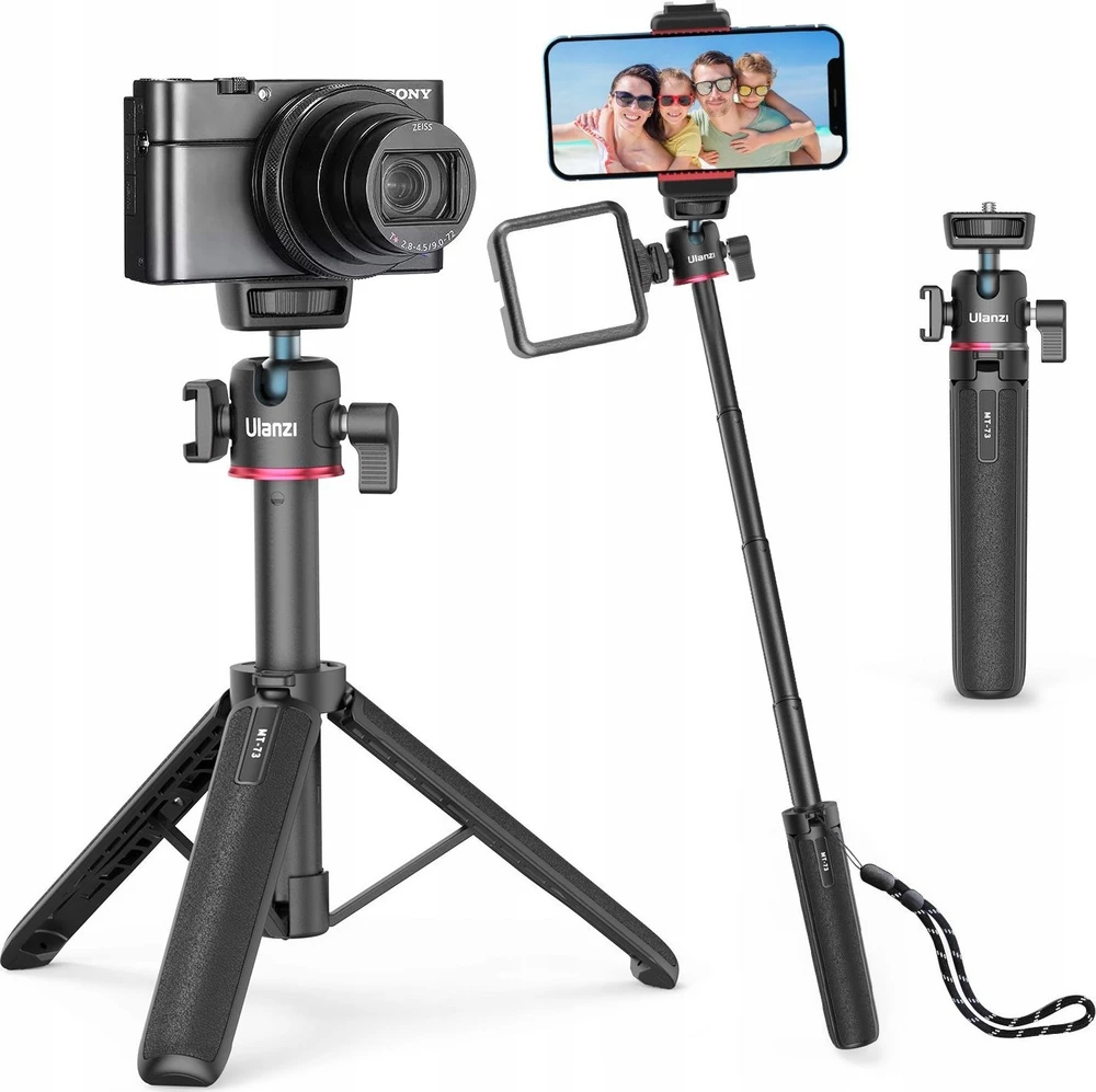 Kameros Stovas - ULANZI MT-73 2-in-1 Stovas Selfie Laikiklis 21-55 cm Aukščio Reguliavimas