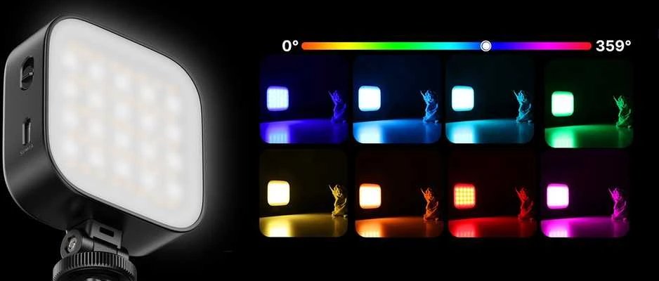 Ulanzi U60 LED lempa - RGB, WB (2500 K - 9000 K)