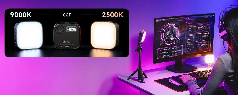 Ulanzi U60 LED lempa - RGB, WB (2500 K - 9000 K)