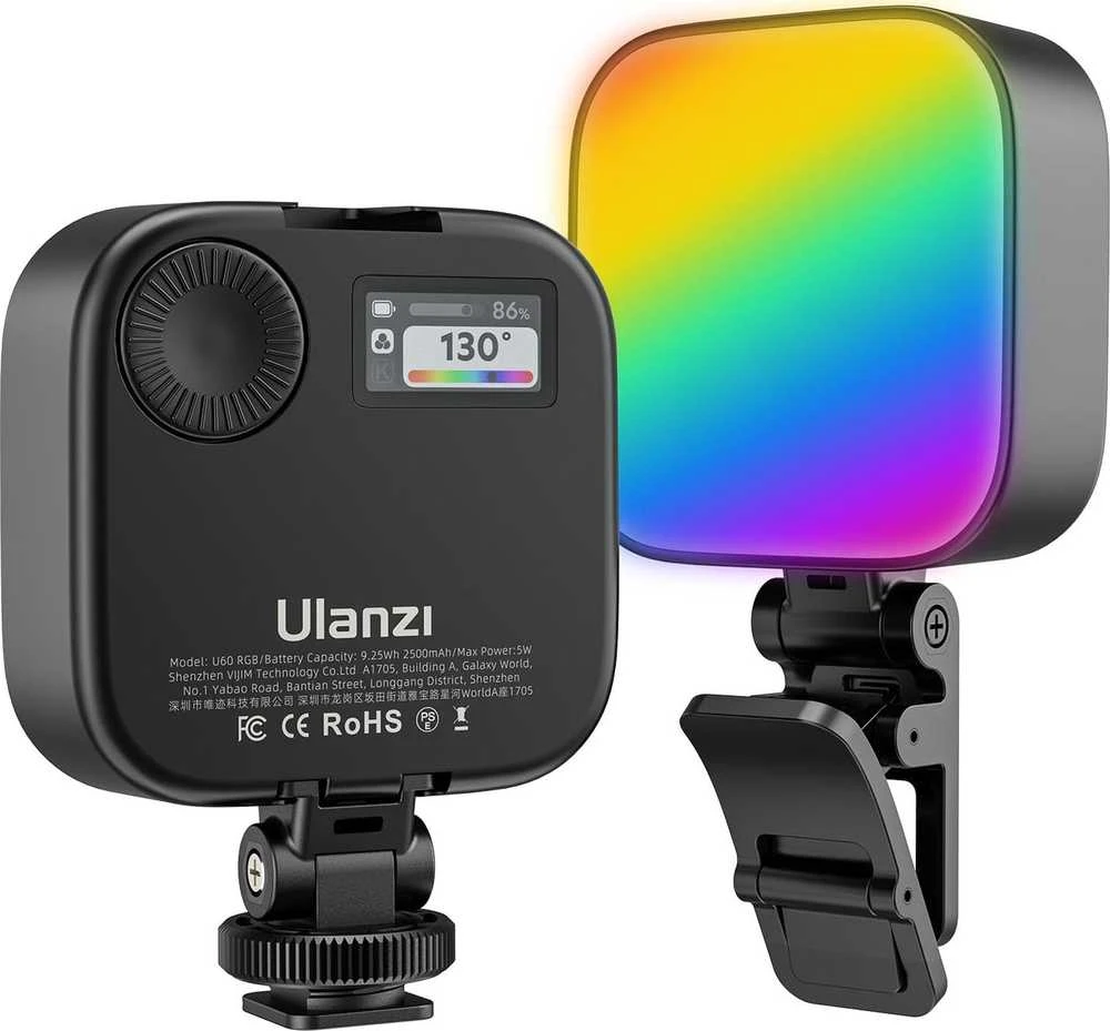 Ulanzi U60 LED lempa - RGB, WB (2500 K - 9000 K)