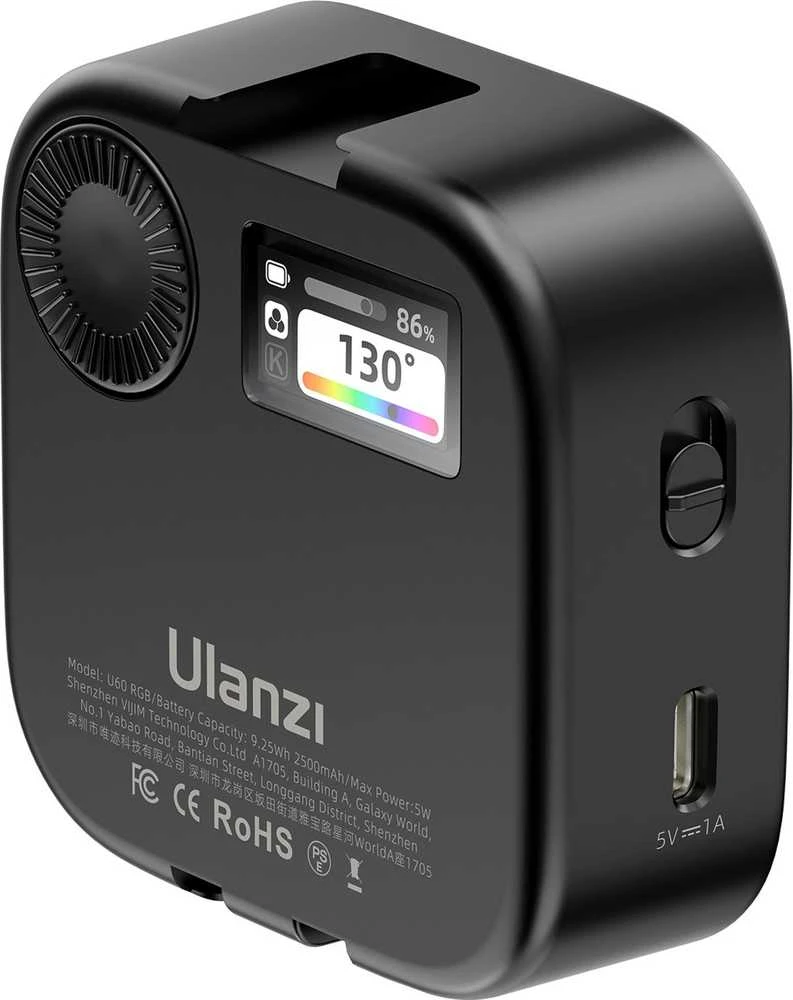 Ulanzi U60 LED lempa - RGB, WB (2500 K - 9000 K)