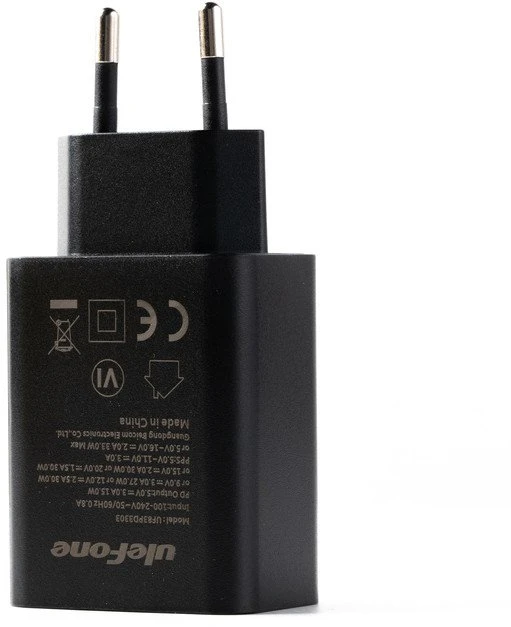 Įkroviklis UleFone 33W, skirtas Armor 20, 21, 22, 25, 27, X16, Pad 2, 4 ir RugKing 5 Pro (UF-CHAR-33WR)