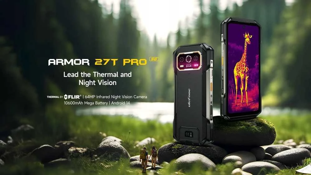 „UleFone Armor 27T Pro 5G“ išmanusis telefonas 12/256 GB, juodas (UF-A27TP_NC/BK)