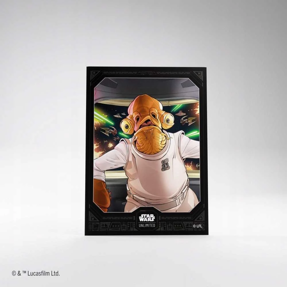 „Ultra Pro Gamegenic: Star Wars Unlimited“ kortų žaidimas – piešinių dėklai – admirolas Ackbaras