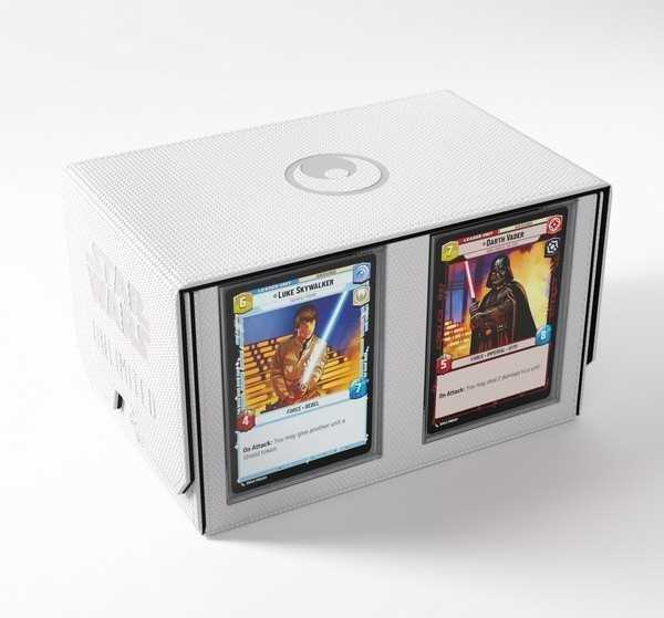 Ultra Pro Gamegenic: Star Wars Unlimited – dvigubų kaladžių dėklas – balta/juoda