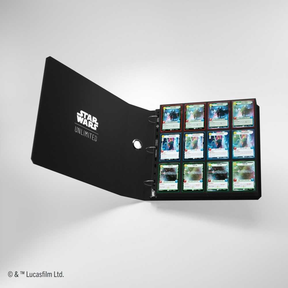 Ultra Pro Gamegenic: Star Wars Unlimited Card Game - Premium Cardport XL - Slipcase Ring Binder 24-Pocket - Juodas