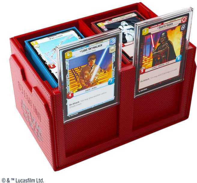 Ultra Pro Gamegenic: Star Wars Unlimited – Dviejų kaladžių dėklas – Raudonas