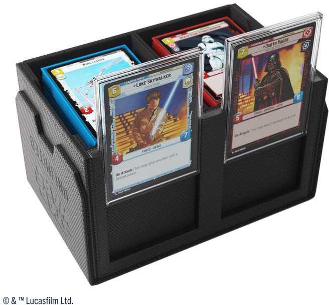 Ultra Pro Gamegenic: Star Wars Unlimited – dviguba kaladžių dėtuvė – juoda