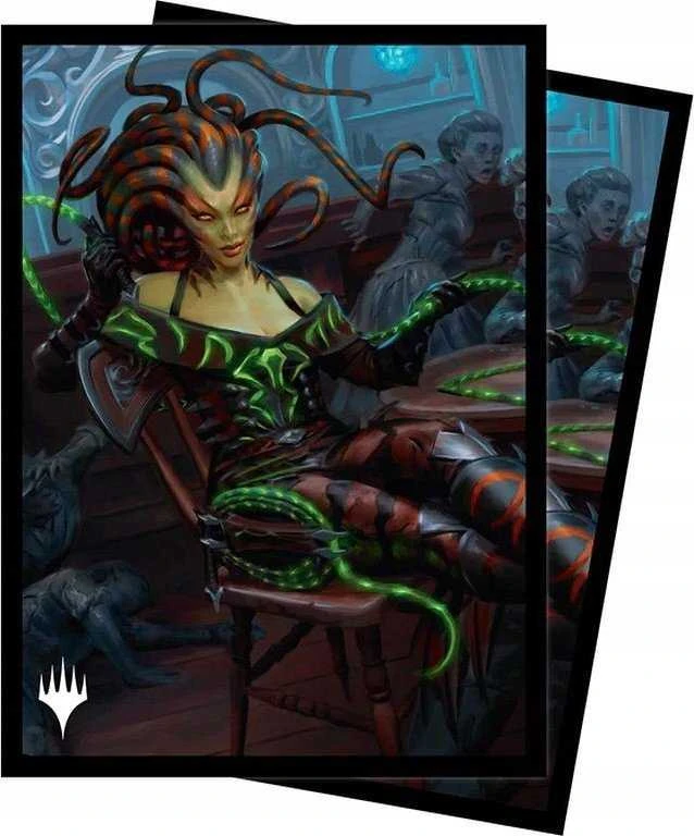 „Ultra-Pro“: „Magic the Gathering“ – „Outlaws of Thunder Junction“ – matinės kortų kaladės apsauginės rankovės – „Vraska, the Silencer“ (100 vnt.)