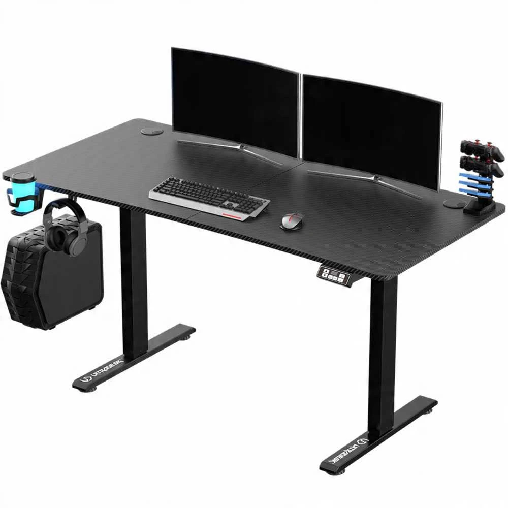 ULTRADESK LEVEL V2 žaidimų stalas, 140x68cm, 72-117cm, elektra reguliuojamas, be paminkštinimo