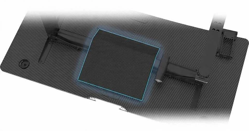 ULTRADESK LEVEL V2 žaidimų stalas, 140x68cm, 72-117cm, elektra reguliuojamas, be paminkštinimo