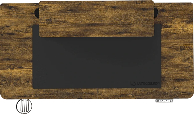 Elektra reguliuojamas kompiuterio stalas Ultradesk Highlander, 120x60 cm, rudas