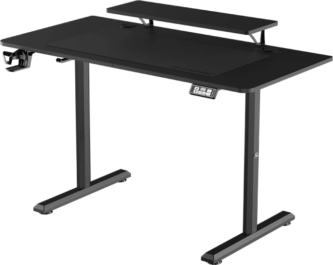 Elektra reguliuojamas kompiuterio stalas Ultradesk Highlander, 120x60 cm, juodas