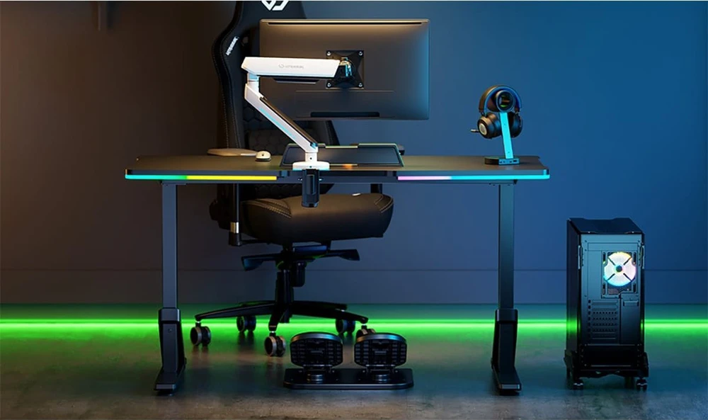 ULTRADESK FOOTPODIUM ergonomiškas kojų atramos pagrindas, juodas