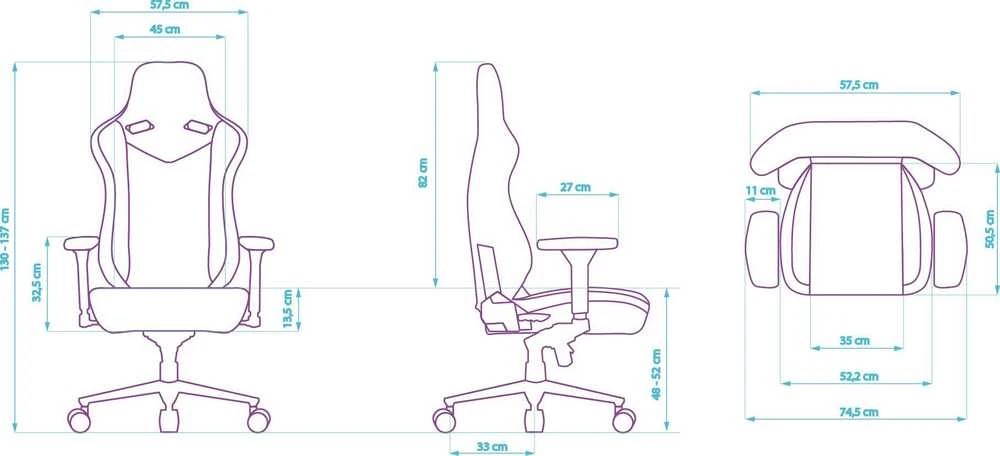 Premium Žaidimų Kėdė Ultradesk Throne Gaming Chair Fabric