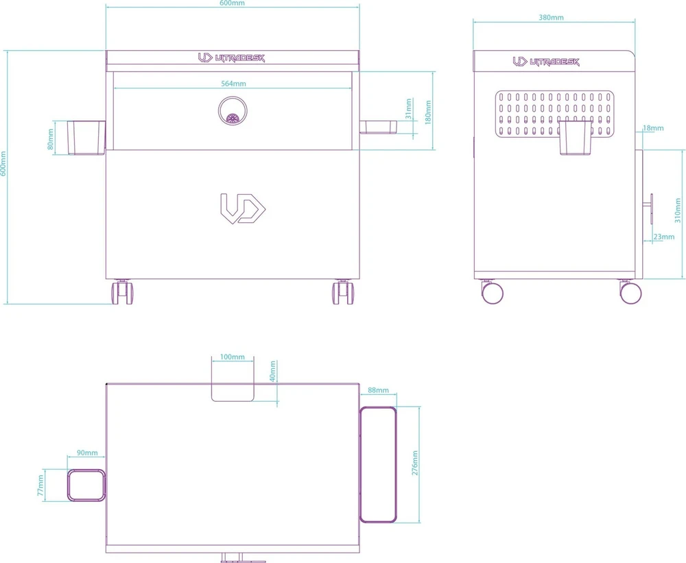 Ultradesk CRATE universali spintelė, juoda
