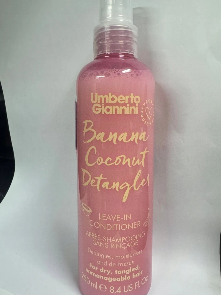 Umberto Giannini Banana Coconut Detangler Vegan & Cruelty-Free & Paraben-Free Hair Leave-In Conditioner Detangling & Moisturising, 250 ml