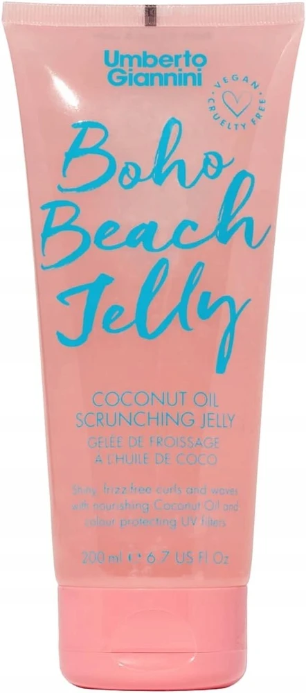Umberto Giannini Boho Beach želė plaukų modeliavimo gelis garbanoms apibrėžti ir pūkams kontroliuoti, vidutinio fiksavimo, 200 ml