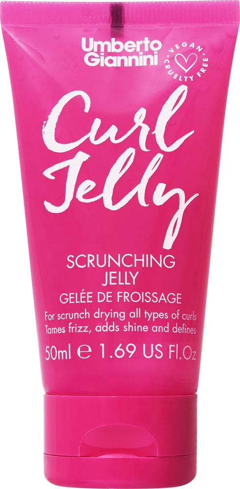 Umberto Giannini Curl Jelly Hair Styling Gel Curl Definition & Frizz Control Medium Hold, 50 ml
