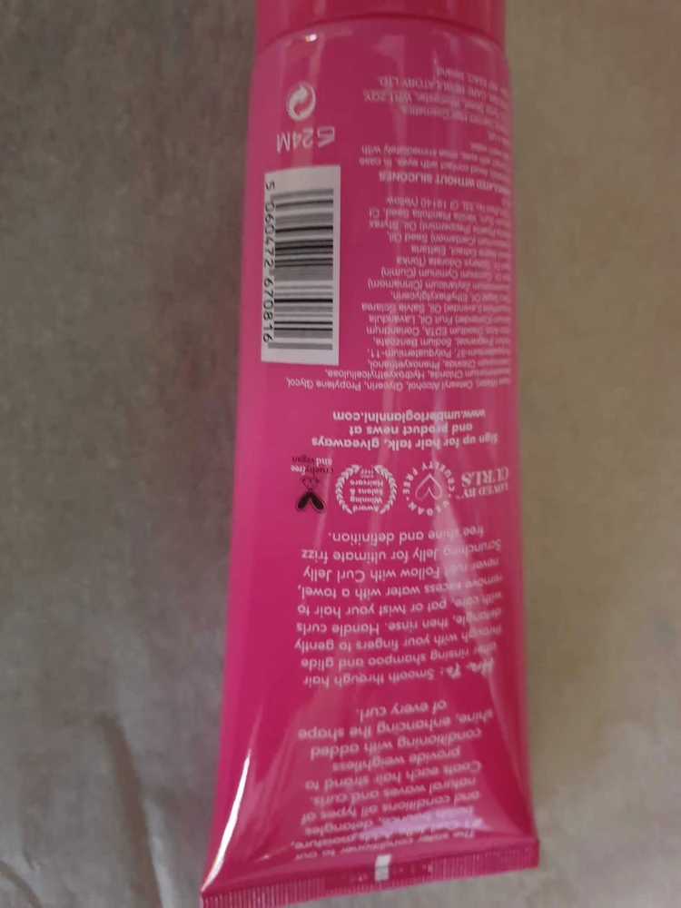 Umberto Giannini Curl Jelly Vegan & Cruelty-Free Hair Conditioner Hydrating & Frizz Control, 250 ml