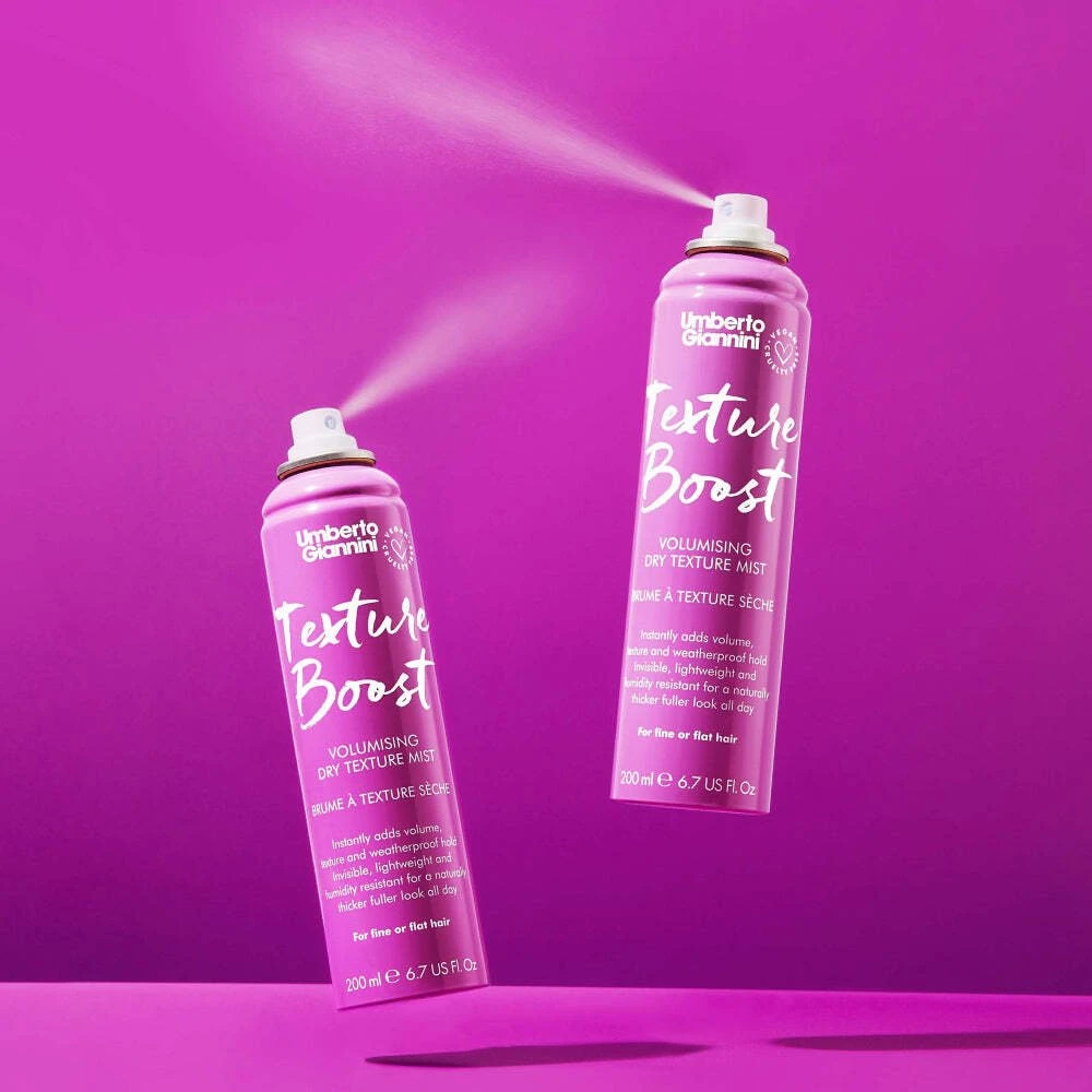 Umberto Giannini Texture Boost Plaukų lakas, suteikiantis apimties ir lengvo fiksavimo, 200 ml