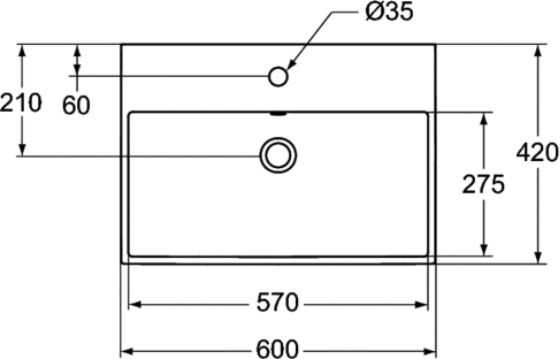Pastatomas praustuvas Ideal Standard Strada, 60 cm