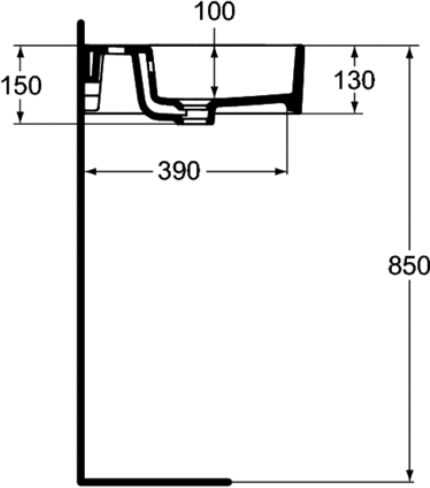 Pastatomas praustuvas Ideal Standard Strada, 60 cm