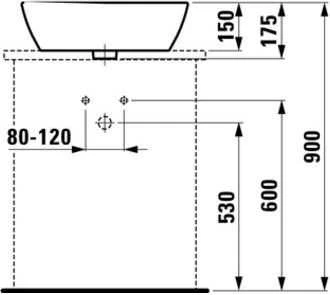 Praustuvė LAUFEN PRO 8.1296.4.000.109.1, 520×390 mm