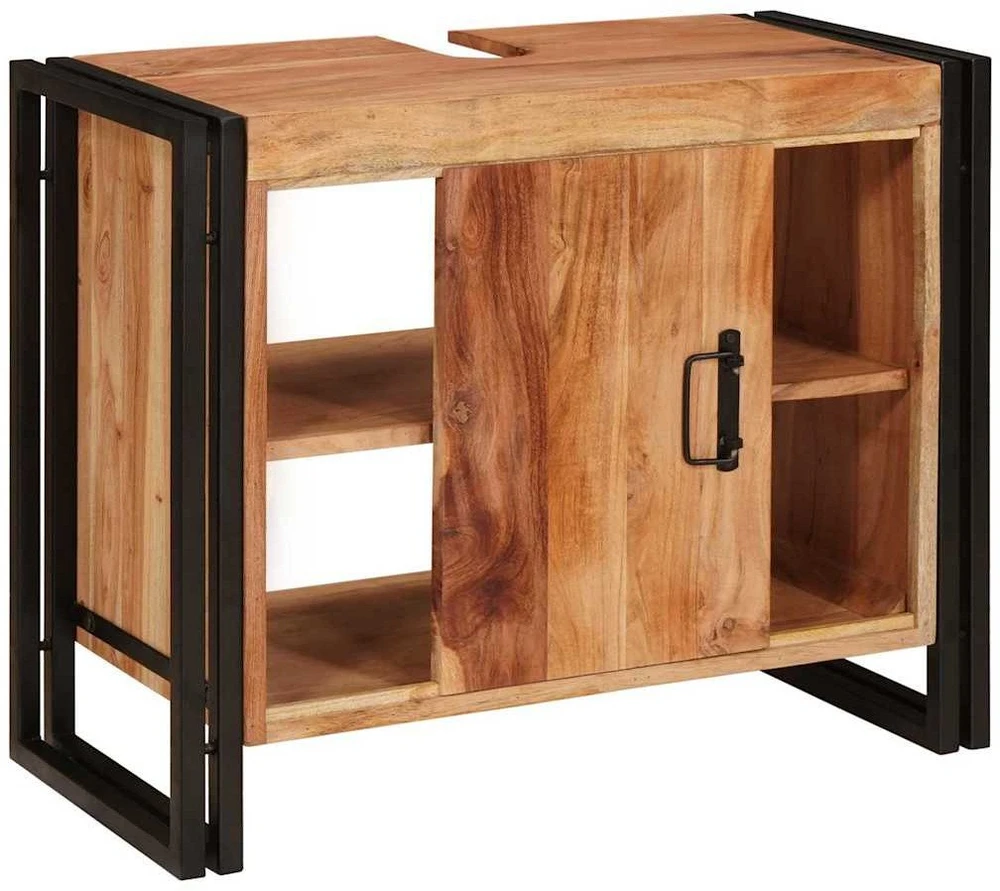 Praustuvo spintelė Ruda 71 x 33 x 58 cm Kietos akacijos mediena