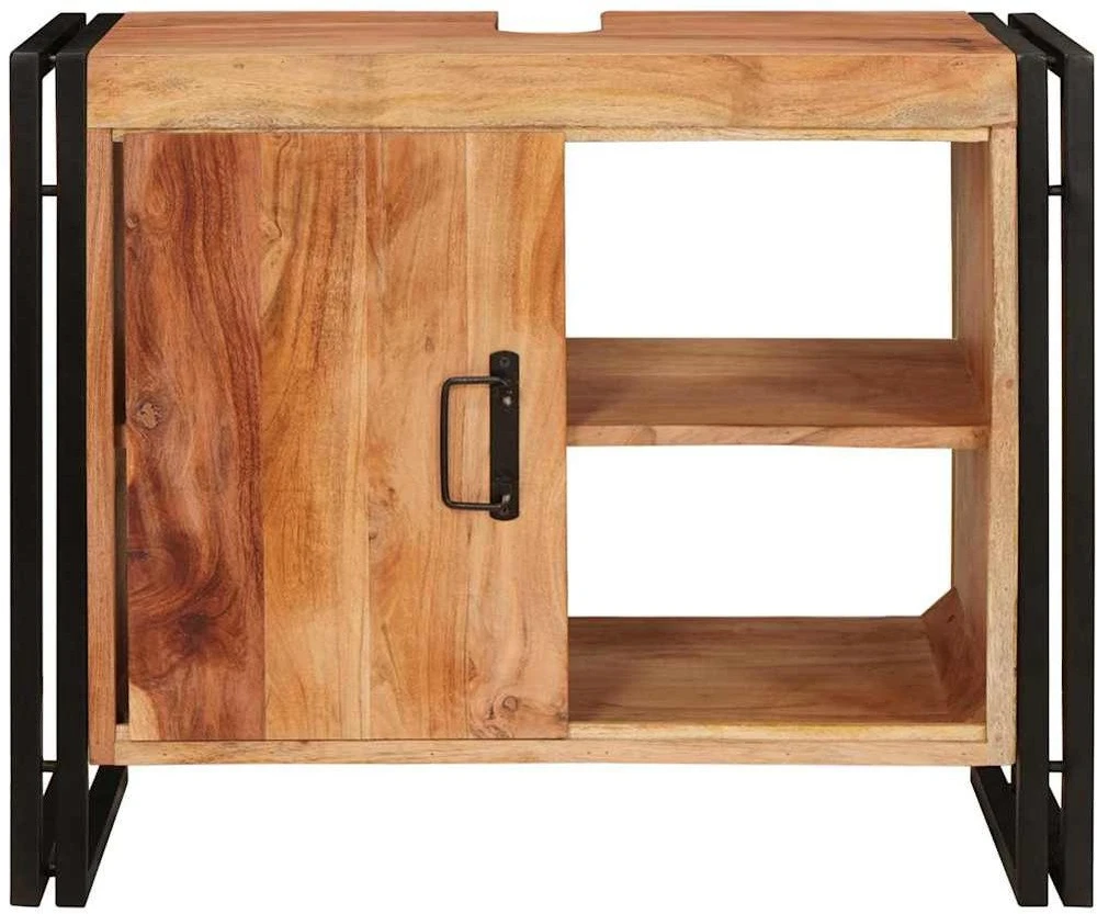 Praustuvo spintelė Ruda 71 x 33 x 58 cm Kietos akacijos mediena
