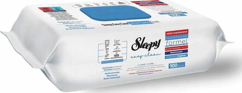 UN Drėgnos servetėlės ​​​​Sleepy paviršių valymui, Mėlynosios pūšies kvapo, 100vnt