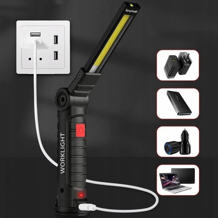 Žibintuvėlis UN LATARKA LED COB 3W+1W akumuliatorius 0472