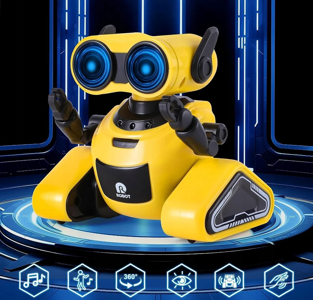 UN Geltonas nuotolinio valdymo robotas