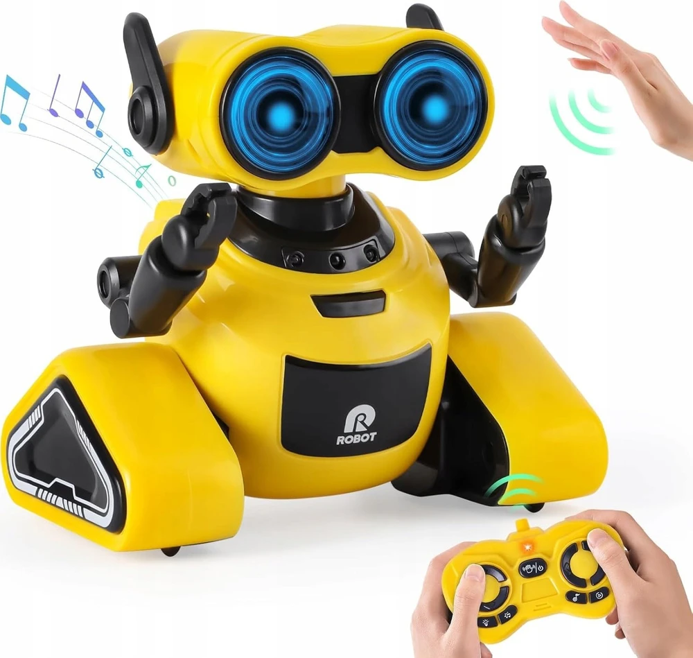 UN Geltonas nuotolinio valdymo robotas