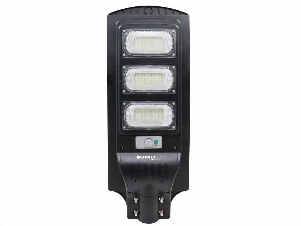 UN Gatvės LED saulės lempa 150W 12.6AH 6000K 3000LM + laikiklis