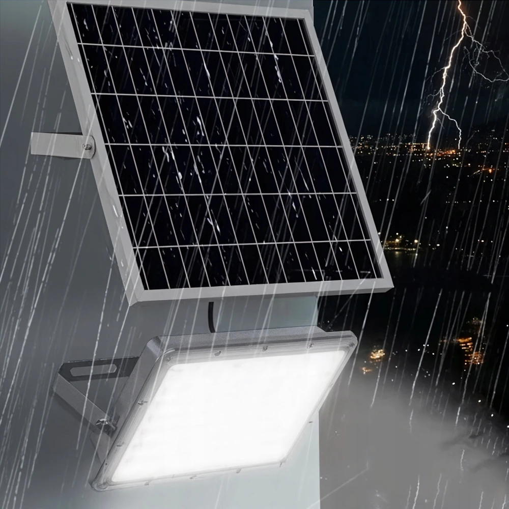 UN Prožektorius LED saulės 40W 6000K 1000LM + panelė