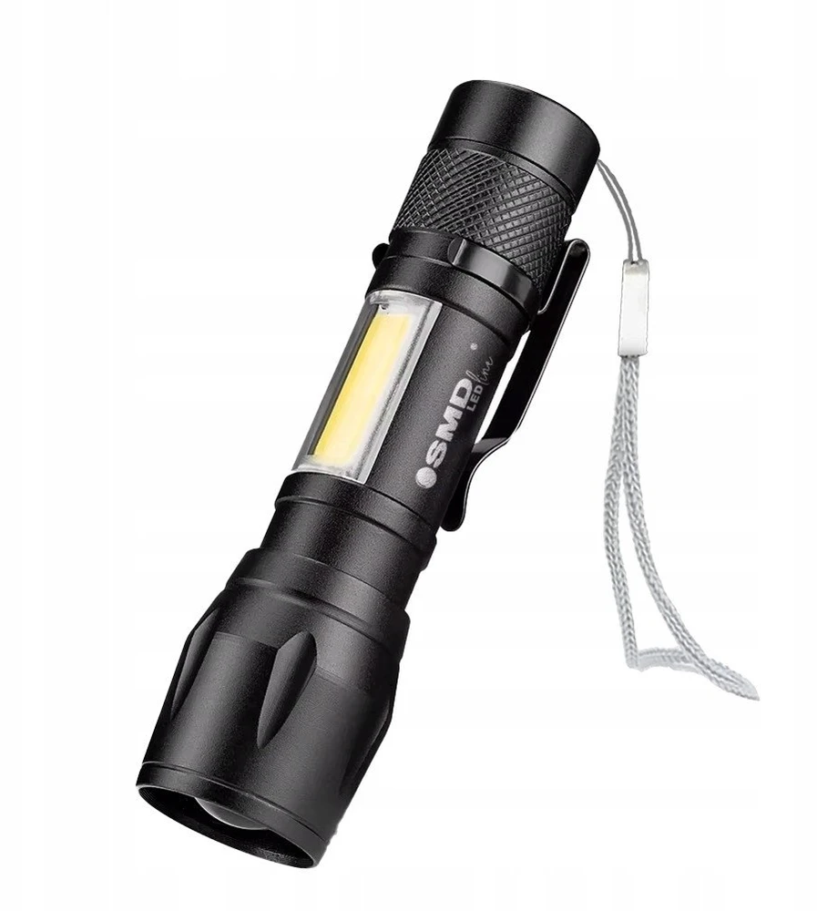 Žibintuvėlis UN LATARKA LED ZOOM AKU 5W XPE+ COB+ DĖKLAS