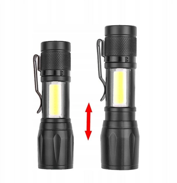 Žibintuvėlis UN LATARKA LED ZOOM AKU 5W XPE+ COB+ DĖKLAS