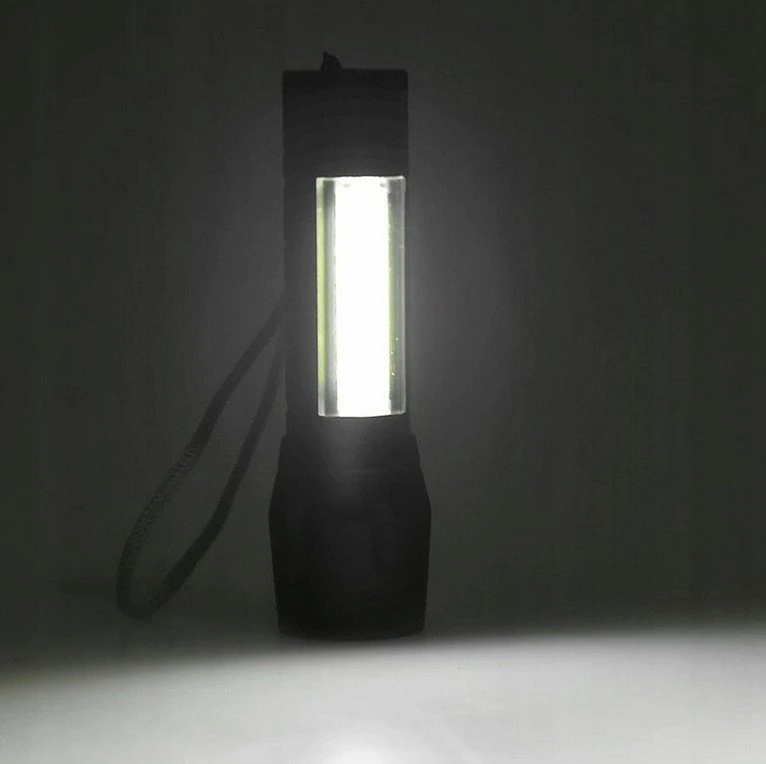 Žibintuvėlis UN LATARKA LED ZOOM AKU 5W XPE+ COB+ DĖKLAS