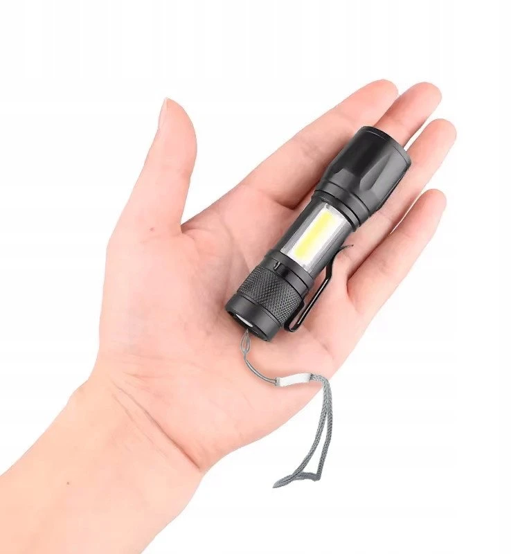 Žibintuvėlis UN LATARKA LED ZOOM AKU 5W XPE+ COB+ DĖKLAS
