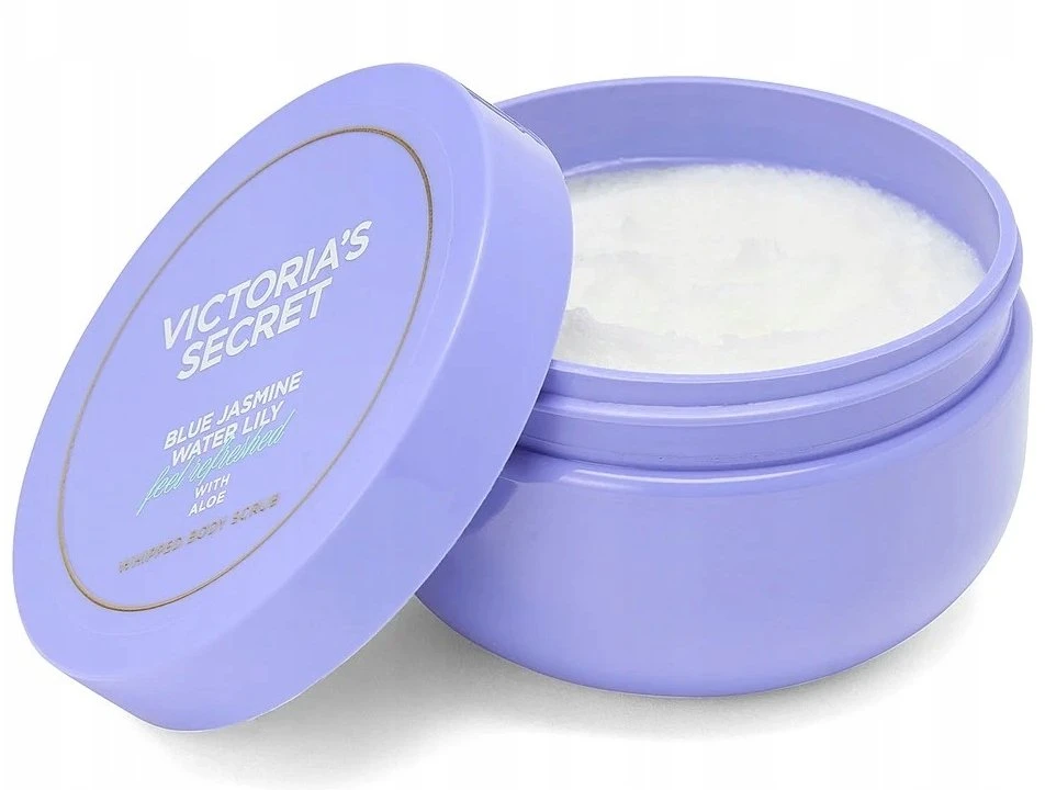 Victoria Secrets Victoria's Secret Mėlyna Jasmine ir Vandens lelijos gilaus valymo ir šveitimo kūno šveitiklis, 216 ml
