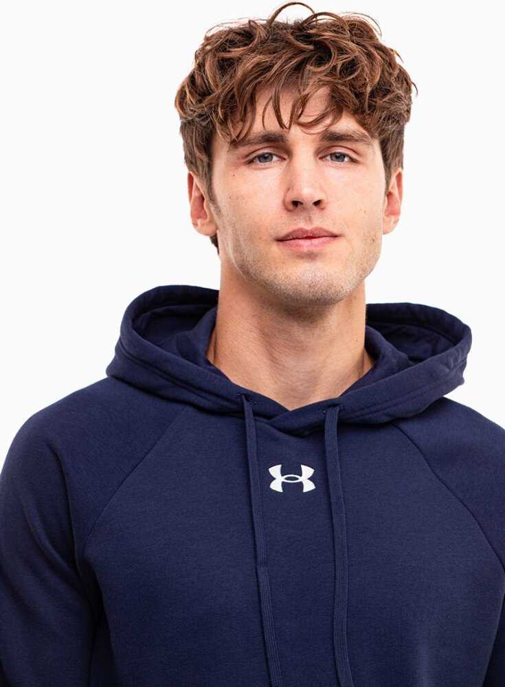 Vyriškas džemperis su gobtuvu Under Armour Rival Fleece, tamsiai mėlynas