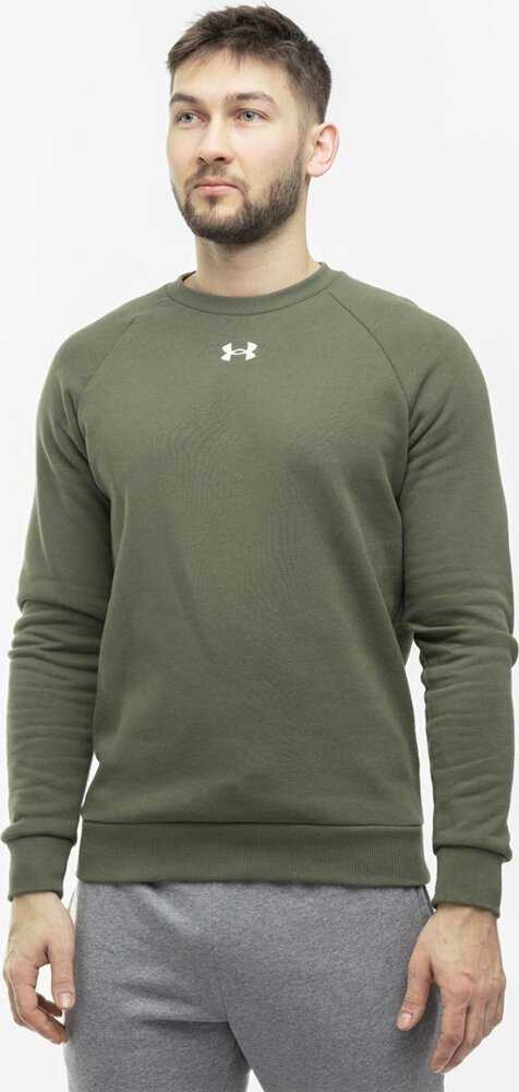 Vyriški „Under Armour Rival“ flisiniai marškinėliai, chaki spalvos, 1379755 390