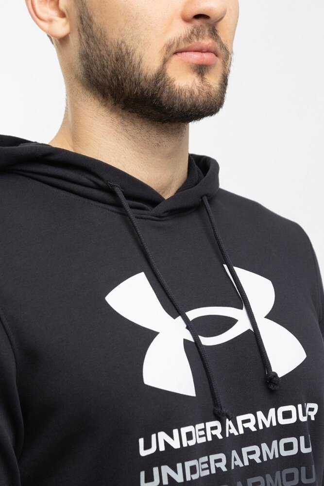 Vyriškas džemperis su gobtuvu Under Armour Rival Terry Graphic, juodas